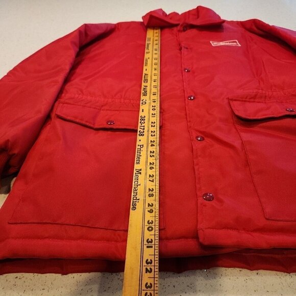 Vintage 1980/90’s Budweiser Snap Button Nylon Jacket Red Size Large excellent - Picture 4 of 8